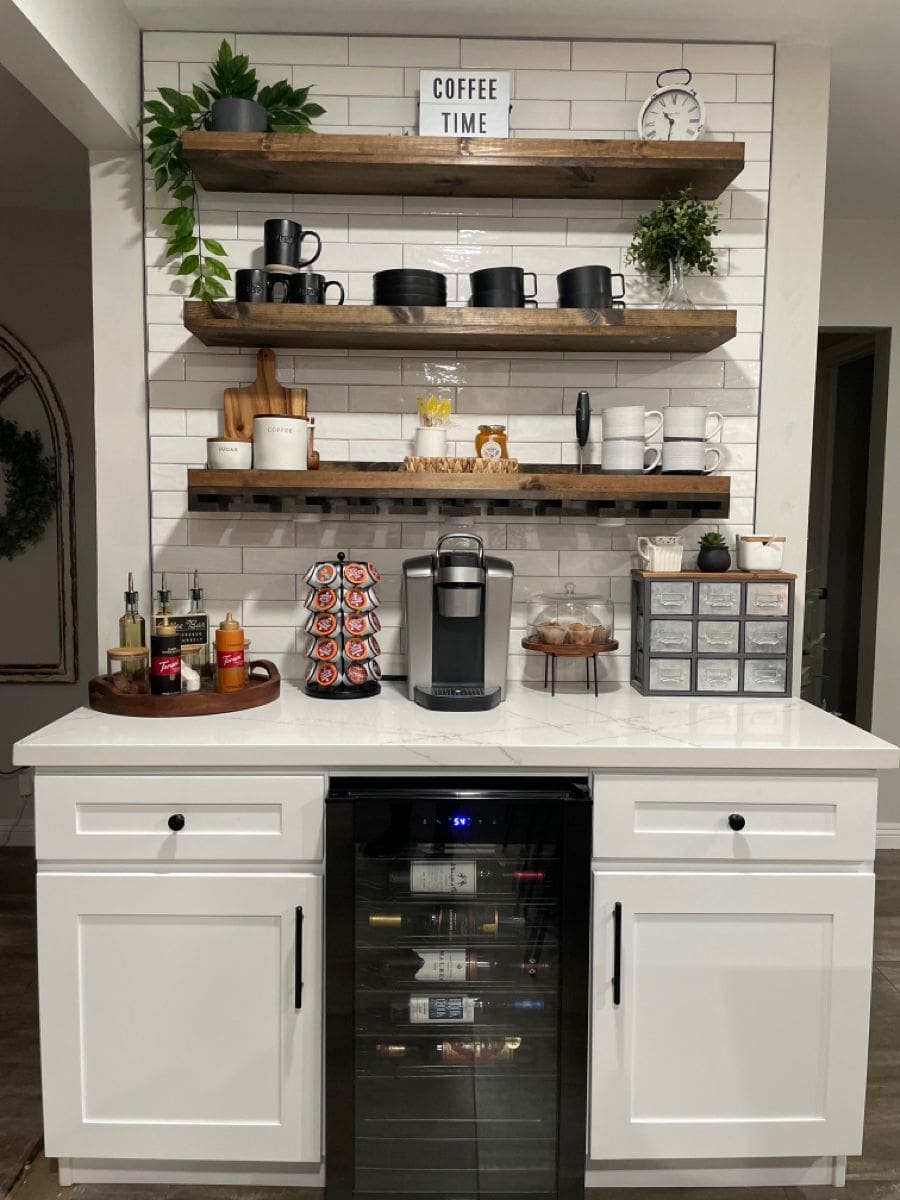 40 Coffee Bar Ideas to Espresso Your Style at Home 5 40 Coffee Bar Ideas to Espresso Your Style at Home cc8940784a7f6e9698f1436929898d01 coffee bar ideas