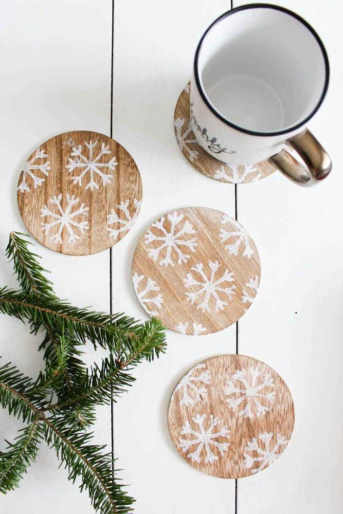 32 Best Winter Craft Ideas for Adults to Try This Season 99 32 Best Winter Craft Ideas for Adults to Try This Season DIY Winter Snowflake Coasters via withinthegrove 1 Winter Craft Ideas for Adults