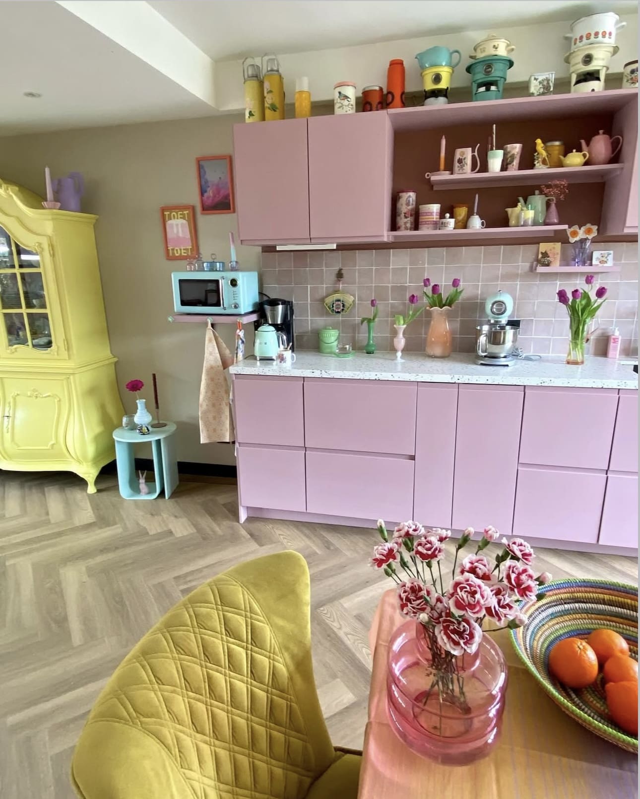 35 Stunning Pink Kitchen Design Ideas to Inspire You 99 35 Stunning Pink Kitchen Design Ideas to Inspire You IMG 1247 Pink Kitchen Design Ideas