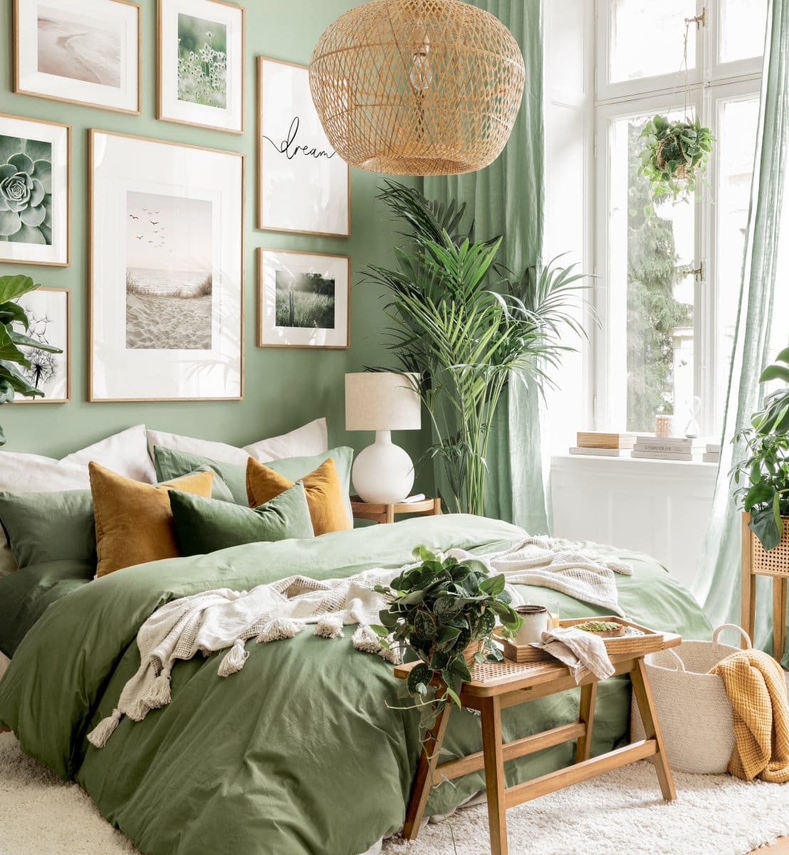 45 Elegant Sage Green Bedroom Ideas for a Soothing Ambiance 119 45 Elegant Sage Green Bedroom Ideas for a Soothing Ambiance Urban Jungle Sage Green Bedroom