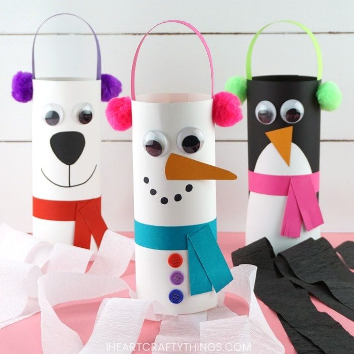 24 Easy & Fun Winter Crafts for Kids of All Ages 71 24 Easy & Fun Winter Crafts for Kids of All Ages winter windsock crafts 1 Winter Crafts for Kids