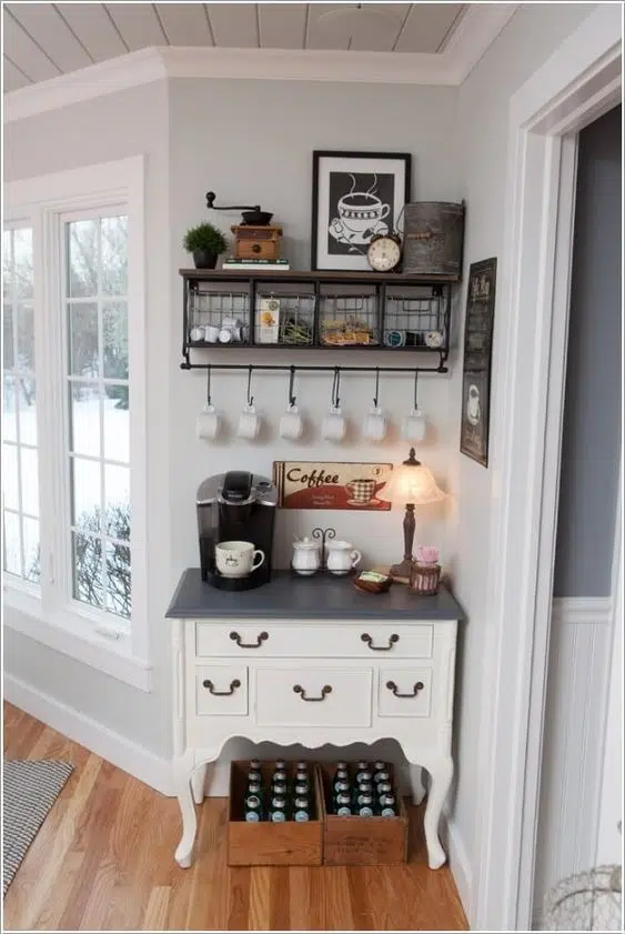 40 Coffee Bar Ideas to Espresso Your Style at Home 21 40 Coffee Bar Ideas to Espresso Your Style at Home home coffee stations 3.jpg coffee bar ideas